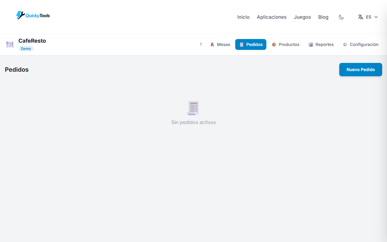 Order queue tab with status cards